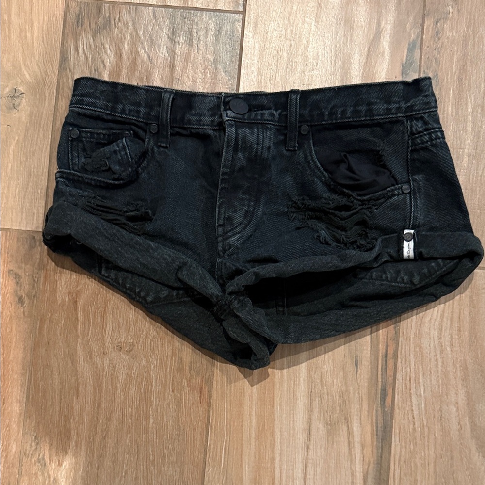 One Teaspoon Black Jean Shorts